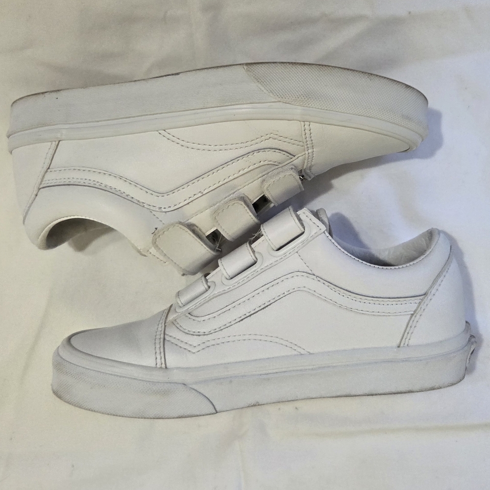 White Leather Vans
